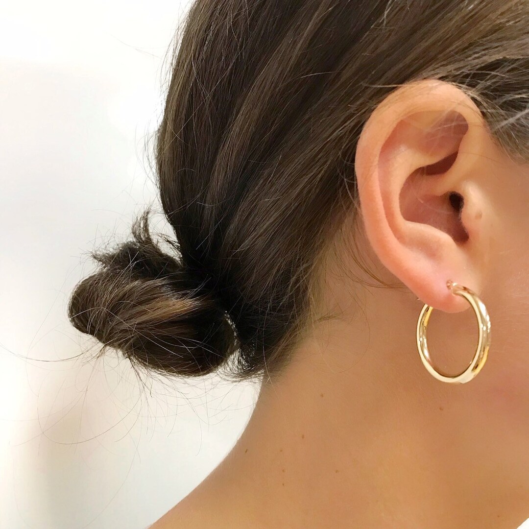 あい　Classic Hoops Thick Small Gold J12E-CLASSICTHICKHOOP-GOLD-
