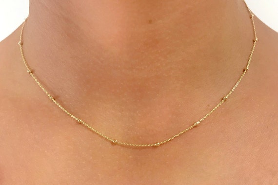 Solid gold store choker chain
