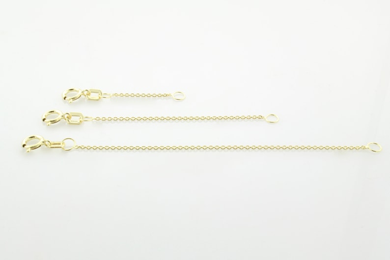 14K Solid Gold Necklace/bracelet Chain Extender Gold Chain Etsy