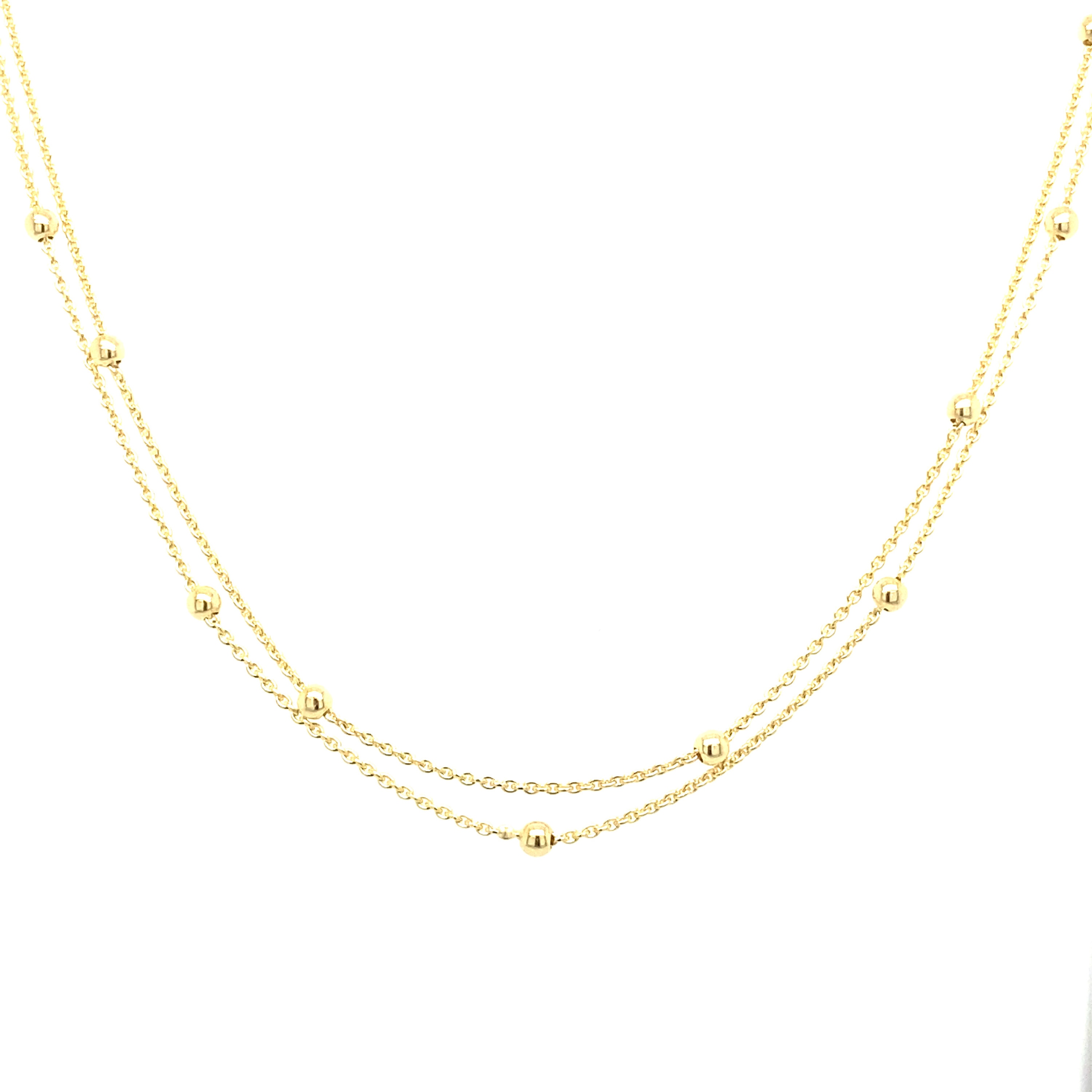 STAND OIL☆Ball Chain Mix Necklace Gold Ball Chain Necklace – STONE AND STRAND