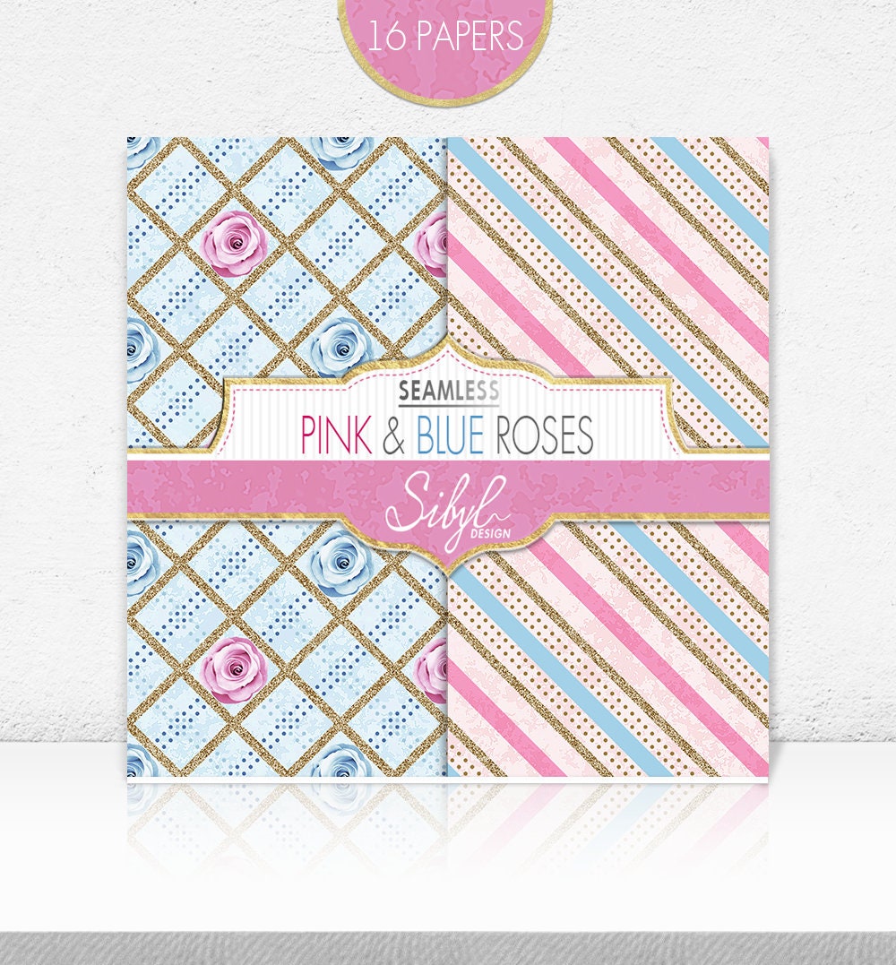 Pink Roses Pattern Paper Seamless Floral Digital Paper Pink Roses Pattern Digital - Etsy