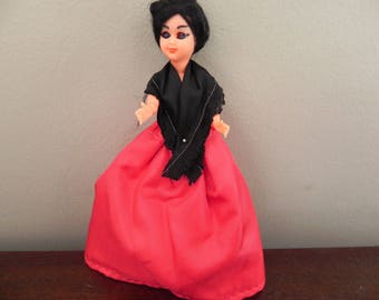 A pink skirt doll celluloid customize 10 cm