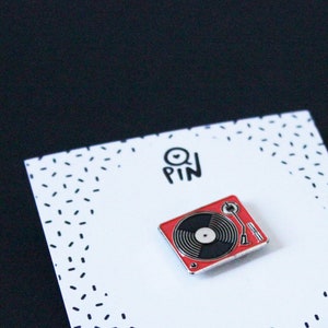 Record Player Enamel Pin Record Player brooch imagem 3