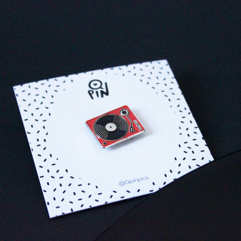 Record Player Enamel Pin Record Player brooch imagem 3