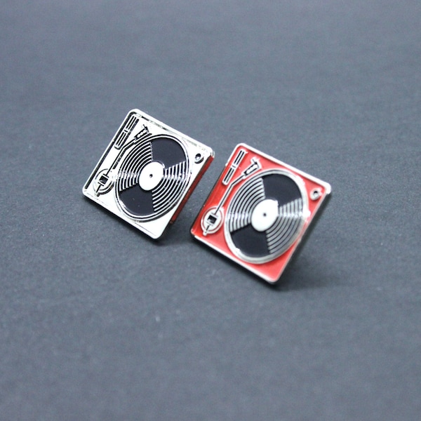 Record Player Enamel Pin - Record Player brooch