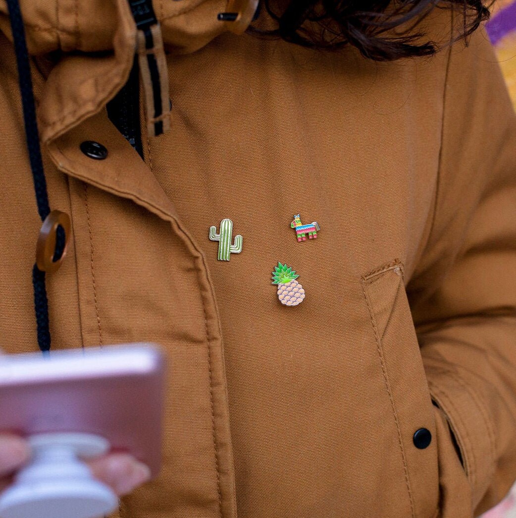 Cactus Enamel Pin Cactus Brooch | Etsy