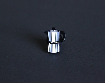 Coffee Maker Pin - Coffee Enamel Pin - Moka pot pin - Camper Pin -Italian Coffee Maker Pin - Hard Enamel Pin - Enamel Pin Coffee