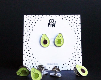 Avocado Enamel Pin-Green avocado brooch