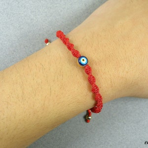 Evil eye bracelet, protection bracelet, protection amulet, red string bracelet, empath protection, evil eye jewelry,  kabbalah bracelet.
