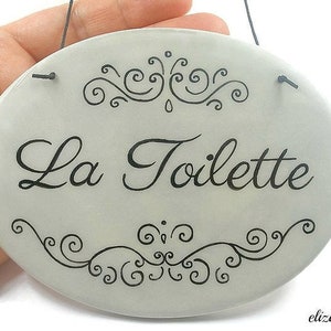 La Toilette sign, toilet sign, bathroom sign, boudoir, french bath sign, restroom sign, WC sign, powder room sign, bath door sign, the loo