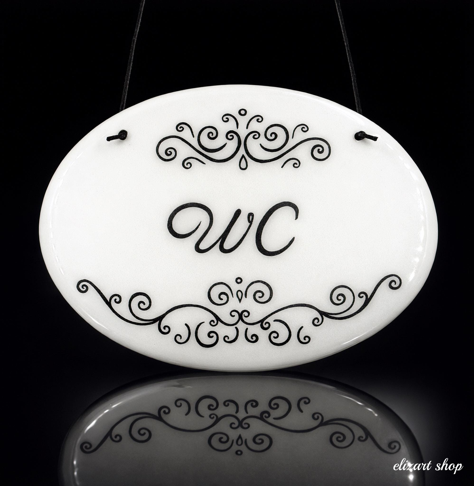 Wc Sign Classy WC Sign, Bathroom Sign, Toilet Sigh, Restroom Sign, Washroom Sign, Bath ...