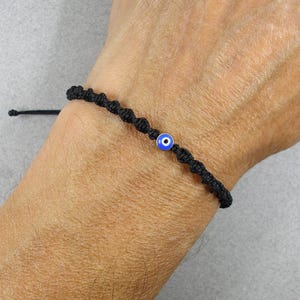 Boze oog armband heren, beschermingsarmband, beschermingsamulet, Grieks boze oog, geluksoog-armband, eenvoudige herenarmband, kabbala-armband