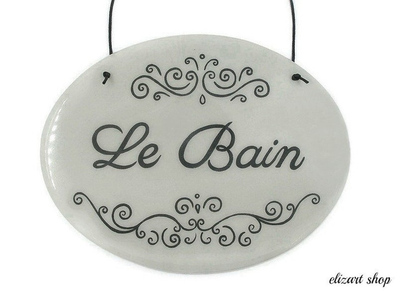 Le Bain Sign French Bathroom Sign Salle De Bain La Toilette - Etsy