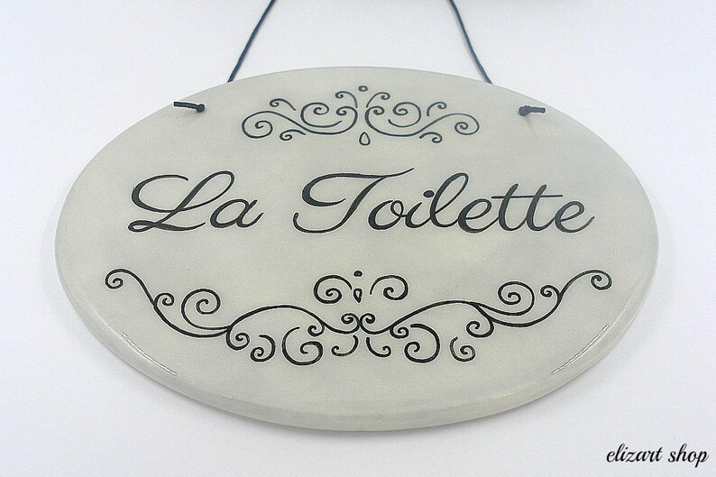 La Toilette sign toilet sign bathroom sign boudoir french Etsy