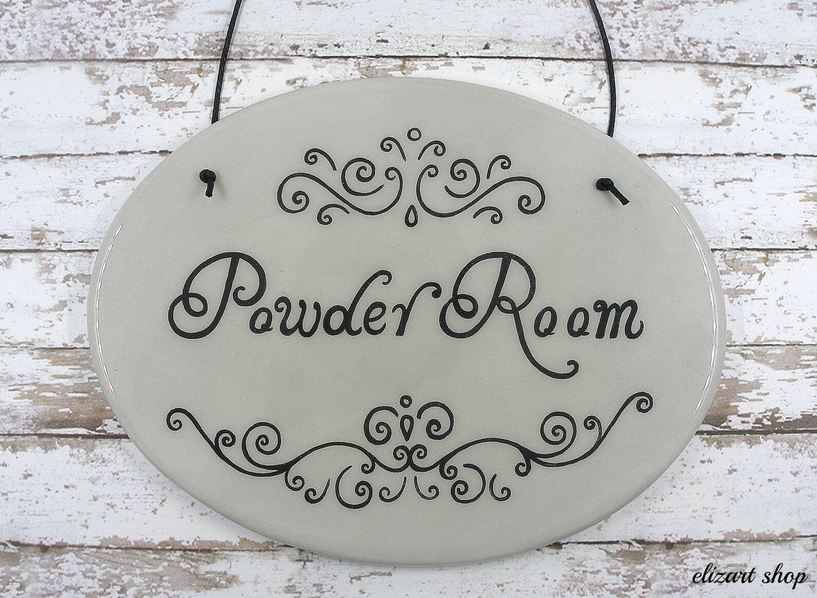 Powder Room Sign Door Sign Toilet Sign Hanging Bath Sign - Etsy