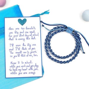Mommy and me bracelet, first day of school bracelet, mother son bracelet, kindergarten bracelet, matching bracelets, back to school gift