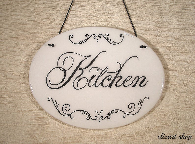 Ceramic Sign Kitchen Decor Sign Kitchen Door Sign Kitchen Etsy