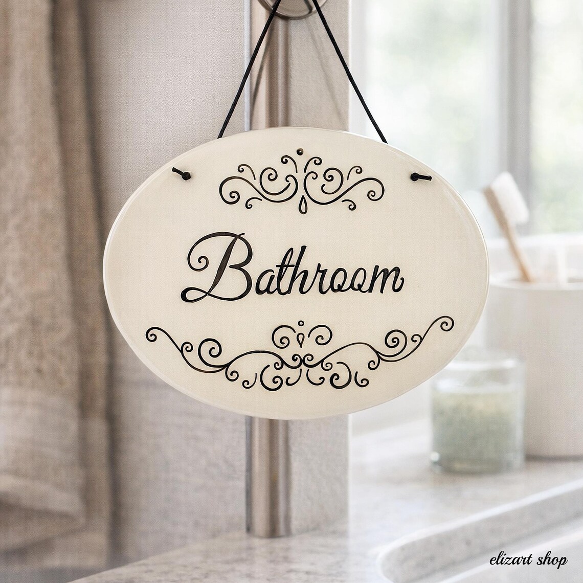 Bathroom Sign Ceramic Plaque Toilet Sign Hanging Bath Sign WC Sign bathroom-sign-ceramic-plaque-toilet-sign-hanging-bath-sign-wc-sign