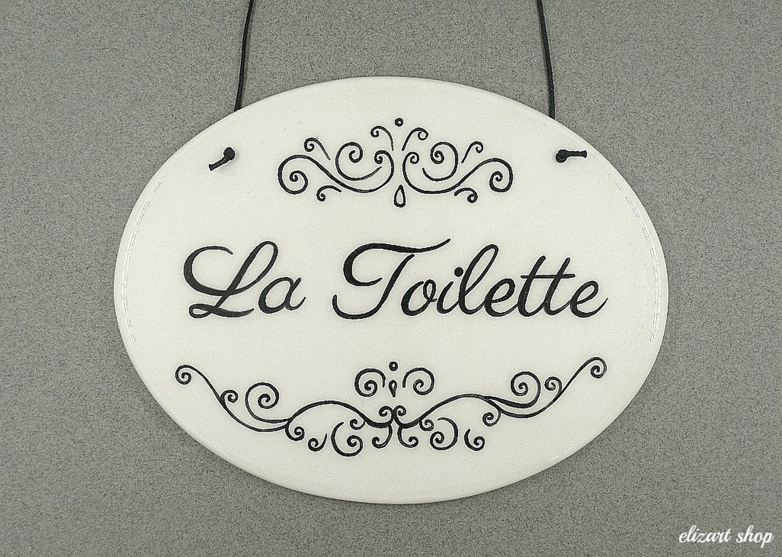 La Toilette sign toilet sign bathroom sign boudoir french Etsy