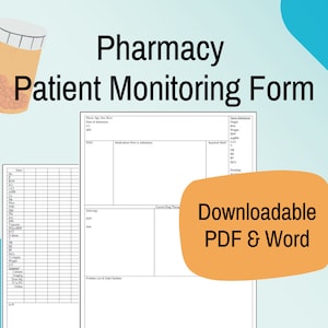 Pharmacy Inpatient Monitoring Form | Pharmacists/Students