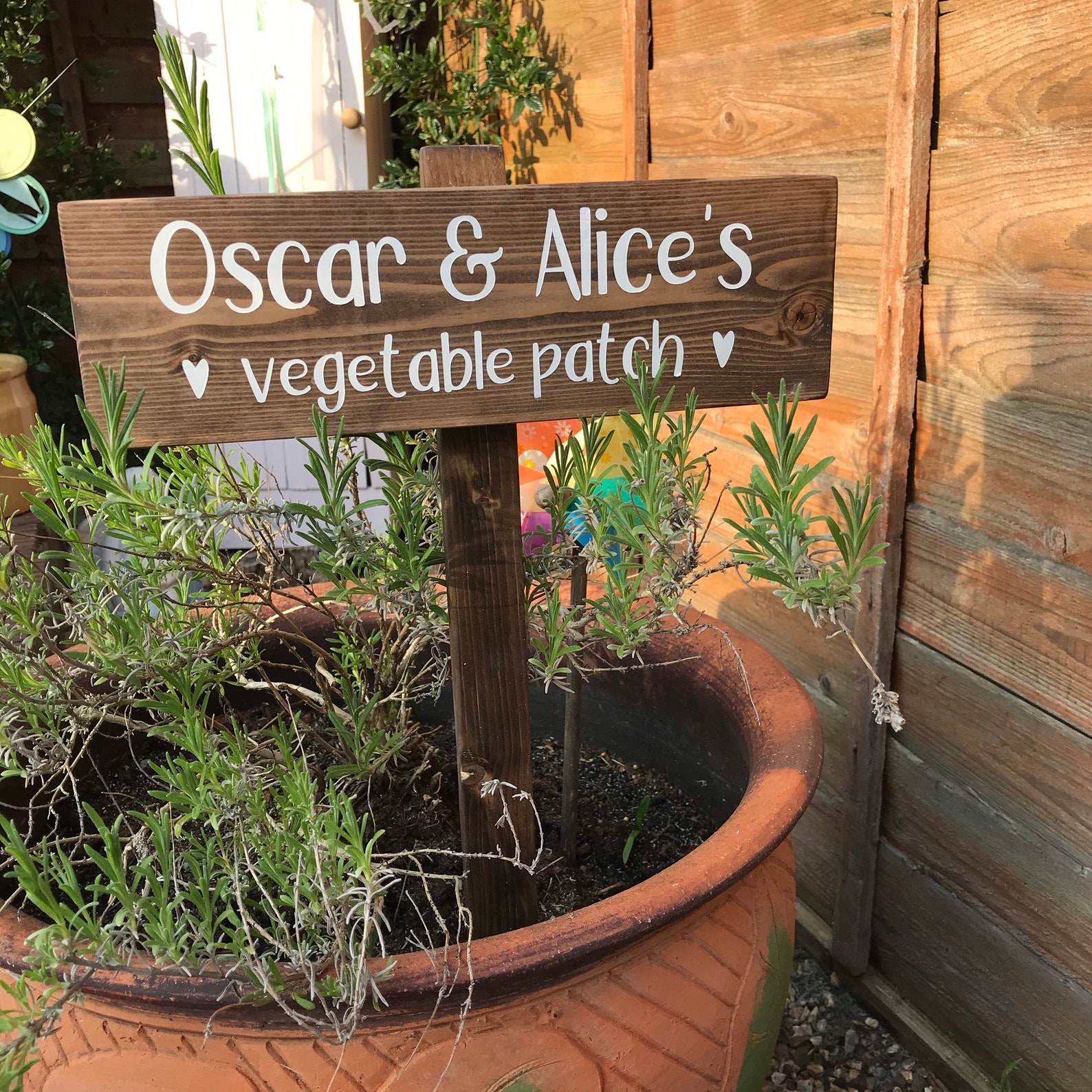 Vegetable garden sign personalised veggie patch plaque sign Etsy