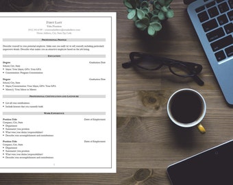 CV Curriculum Vitae Template for Researchers, Scientists, and Students; Also comes with cover letter and references; Proper CV, NOT a resume