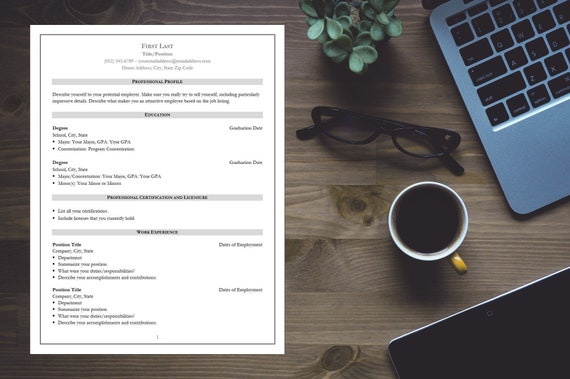 CV Curriculum Vitae Template for Researchers, Scientists, and Students; Also comes with cover letter and references; Proper CV, NOT a resume