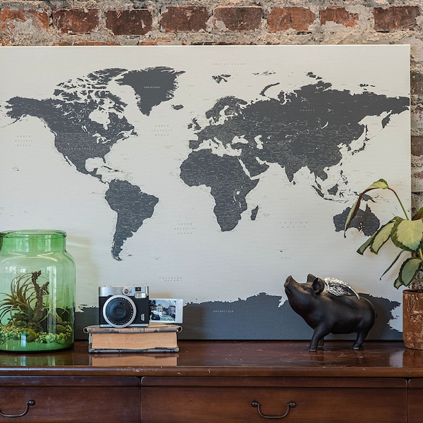 World Map With Pins for Places Visited - Etsy UK