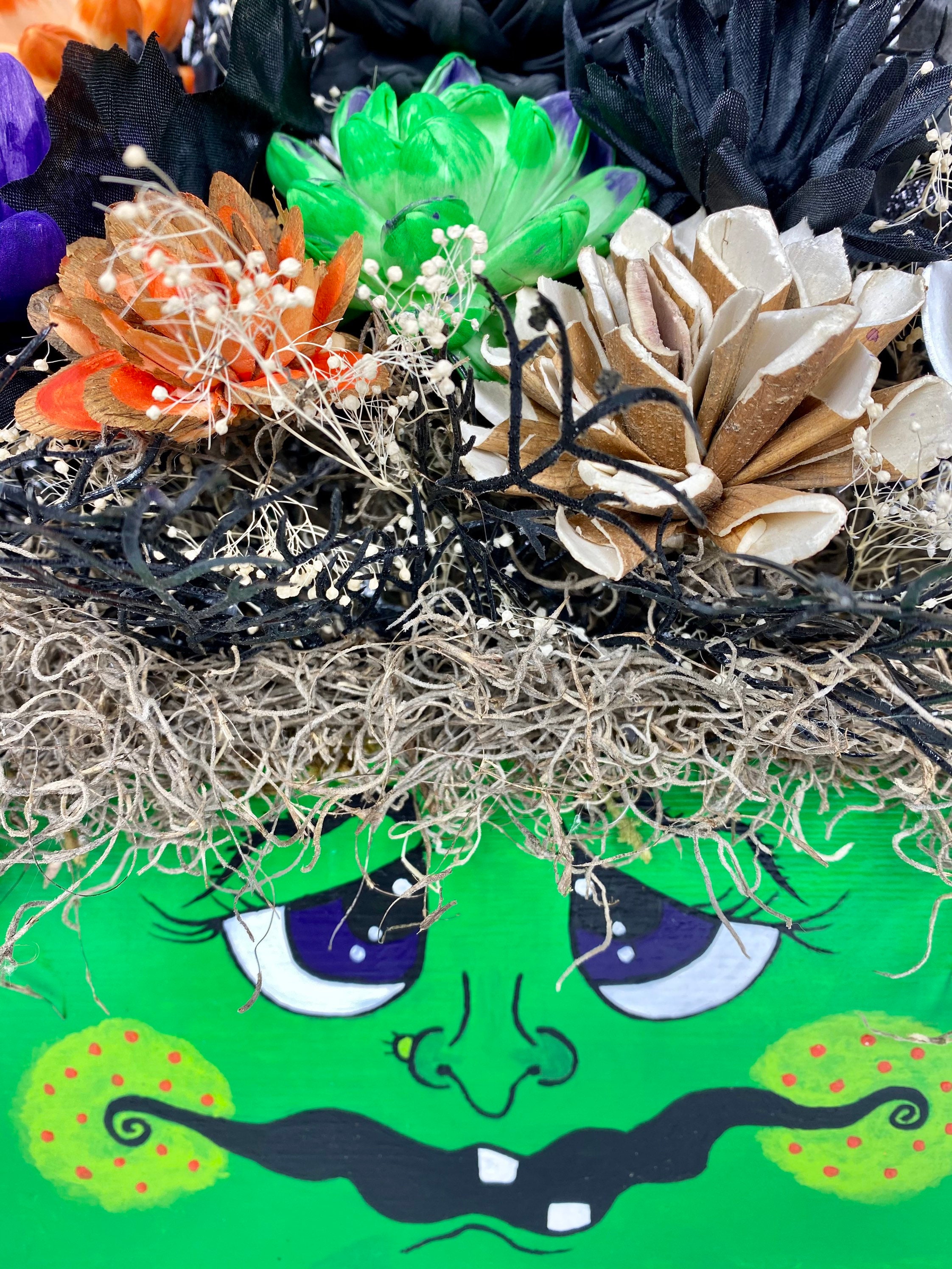 Custom Personalized Witch Calendar Floral Frame Wooden Sign - Gift Idea For Halloween/Witch Lovers main image 0