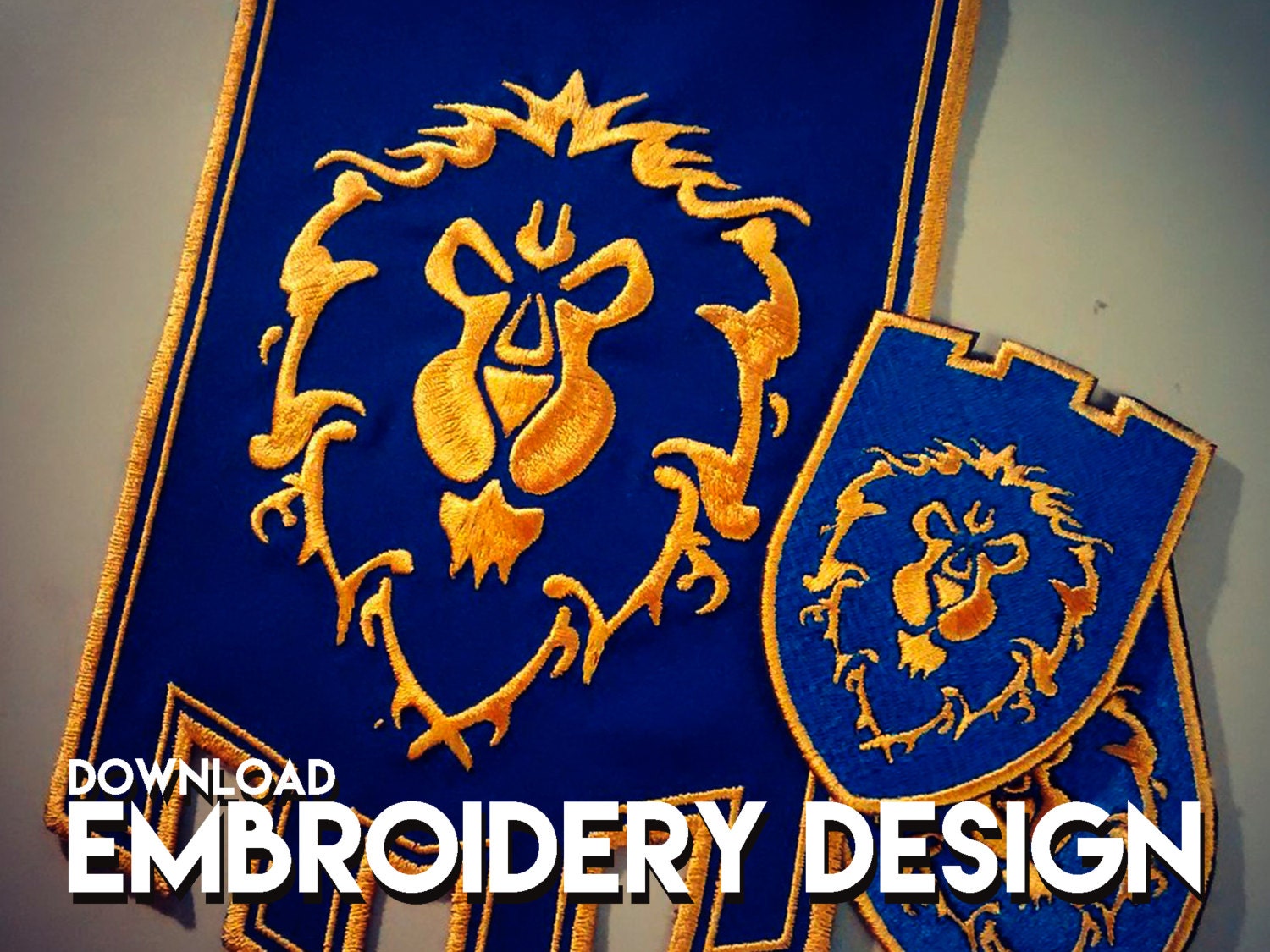 Alliance Lion Machine Embroidery Design World of Warcraft Etsy