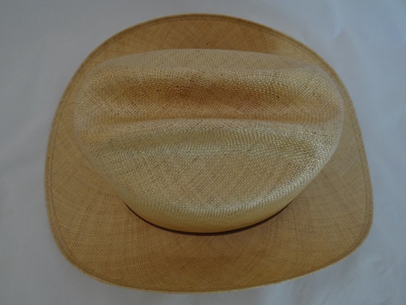 Chapeau western vintage BAILEY U-Rollit noir feutre avec pierres