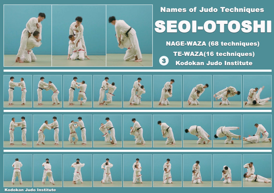 Posters JUDO. Set of 5 pieces.The technique of judo. Etsy