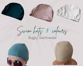 Gorro/gorra de natación Bugsy ¡5 colores! beige, azul, negro, blanco, rosa