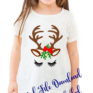 Svg Kleinkind Weihnachten Rentier Shirt oder Outfit SVG Dateien für Cricut oder Silhouette, Svg Weihnachten Kleinkind Rentier Shirt oder Outfit svg Dateien