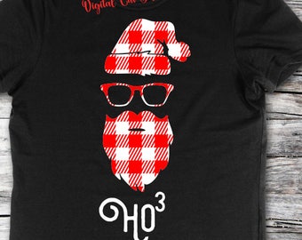 Santa Ho Christmas Buffalo Plaid Shirt cut file svg for cricut  Shillouette, Svg Christmas Santa, Buffalo Plaid Santa Printable SVG Iron on