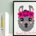 Girl Llama, LLama Face svg, Girl Llama, Llama svg, llama shirt svg, llama printable, svg llama, llama flower svg, svg file for cricut, svg