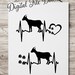 SVG Cut File Goat Heartbeat hoof marks with heart, Scrapbook, Tshirt Tote Silhouette PDF, Dxf, png, studio, Billy goat, Goats