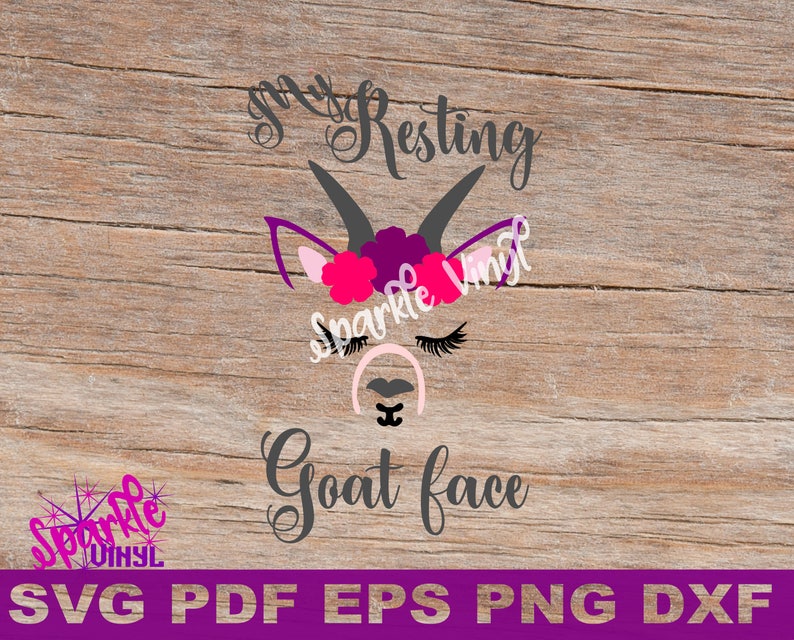 Download Svg Goat Face eyelashes flowers shirt art sign svg cut ...