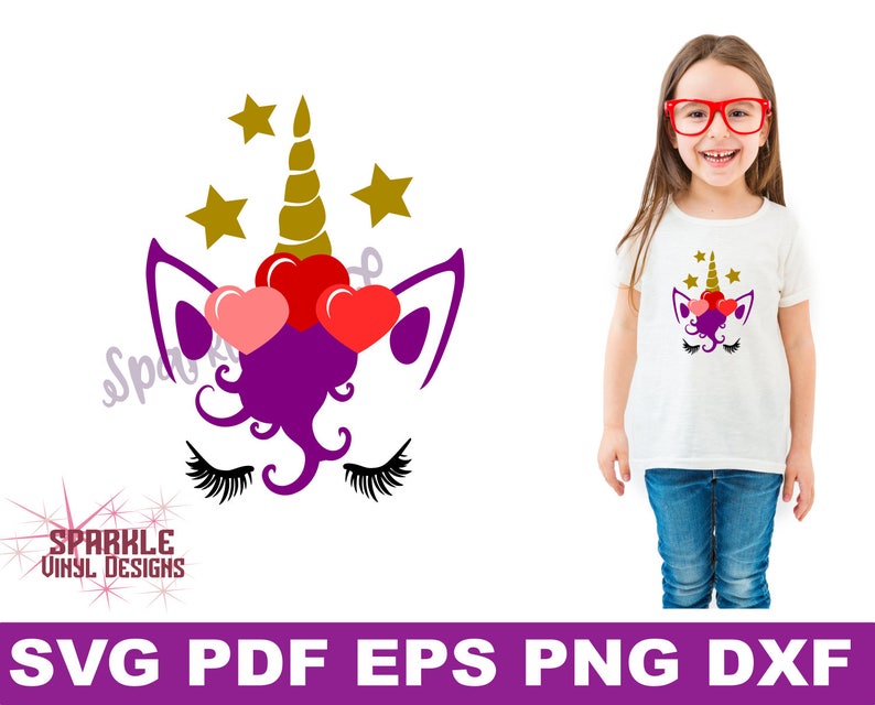 Unicorn heart svg unicorn face svg files for cricut ...