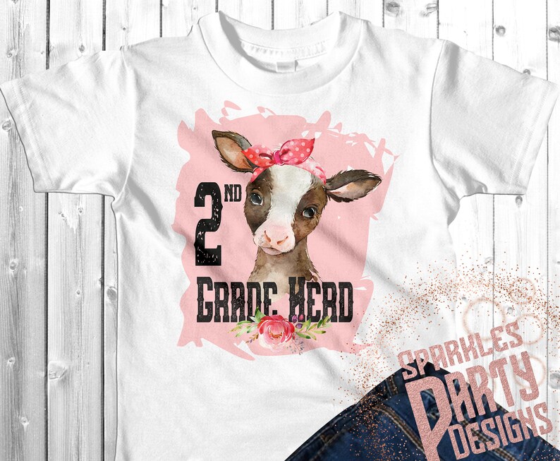 Download Second Grade Cow Sublimation Graphics Designs Download png ...