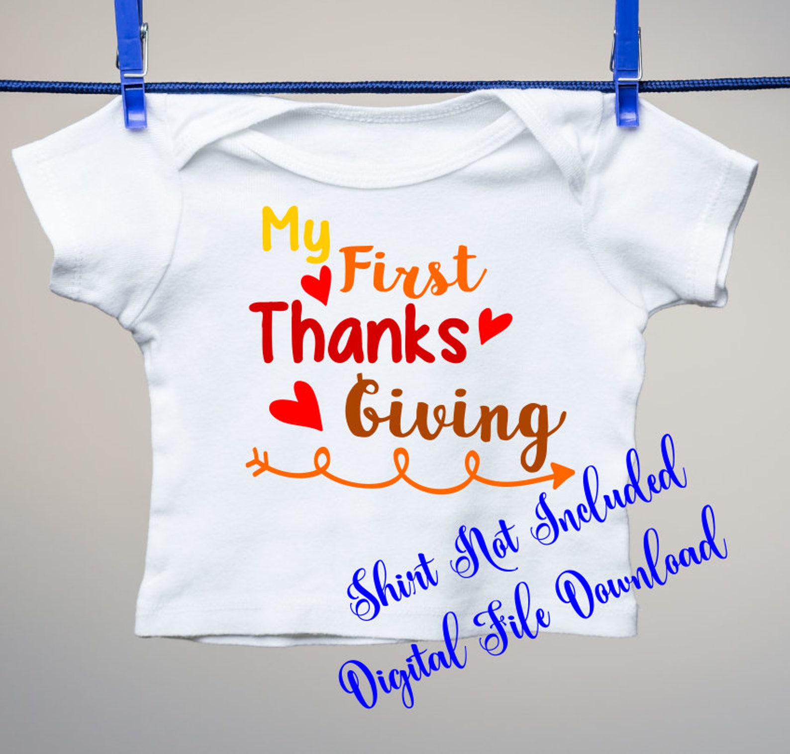 Download My First 1st Thanksgiving shirt SVG DXF eps and png Files for | Etsy