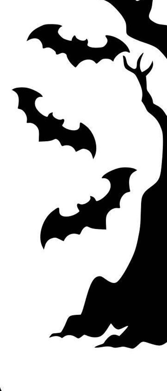 Download Halloween svg SVG Cut File Spooky Halloween Tree Bats | Etsy