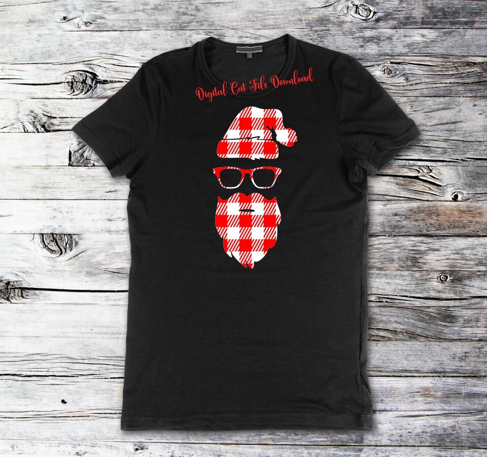 Download Santa Christmas Buffalo Plaid Shirt cut file svg for ...