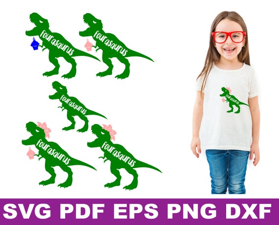 Download Free Fourasuarus Dinosaur Birthday Svg Birthday Svg Dinosaur Etsy SVG Cut Files
