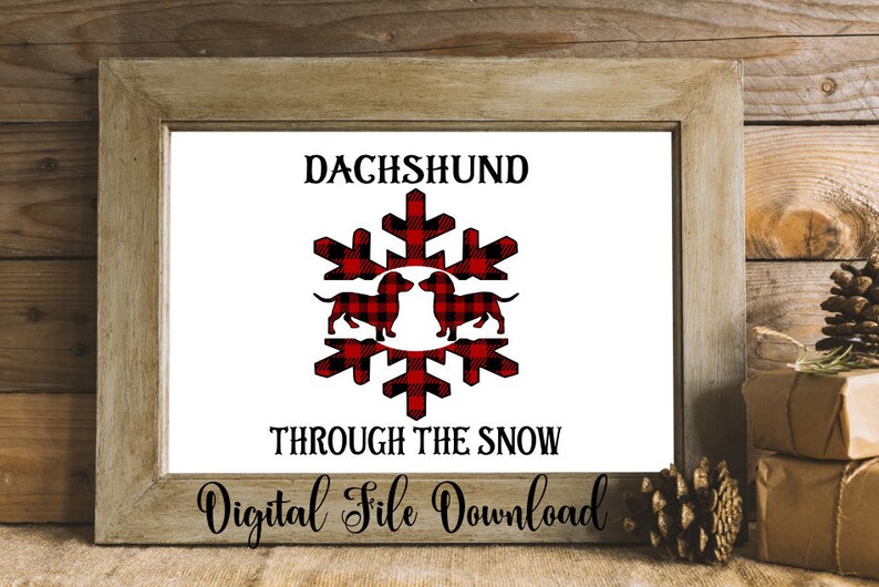 Download SVG Funny Christmas Winter Dachshund through the snow ...
