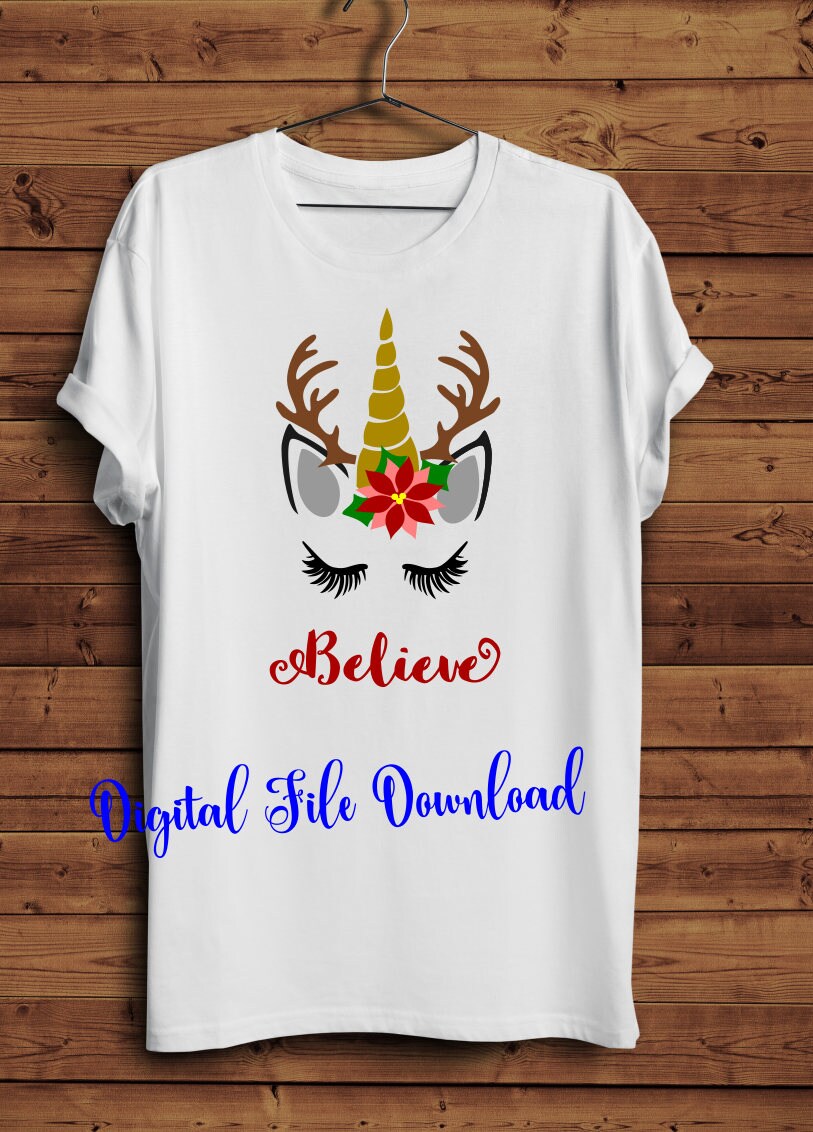 Download Unicorn Reindeer Svg Reindeer Svg Christmas Unicorn Etsy