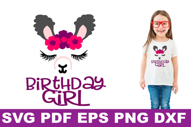 Download LLama Party Llama birthday LLama Face svg Girl Llama svg | Etsy