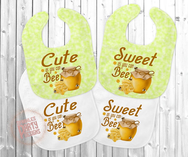 Sweet Honeybee Baby Bib Templates Sublimation Transfer Design Etsy