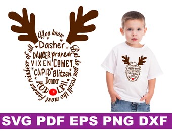 Reindeer names svg, reindeer names, names svg,Reindeer svg, christmas reindeer svg, christmas svg, christmas svg files, christmas shirt svg