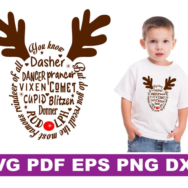 Reindeer names svg, reindeer names, names svg,Reindeer svg, christmas reindeer svg, christmas svg, christmas svg files, christmas shirt svg